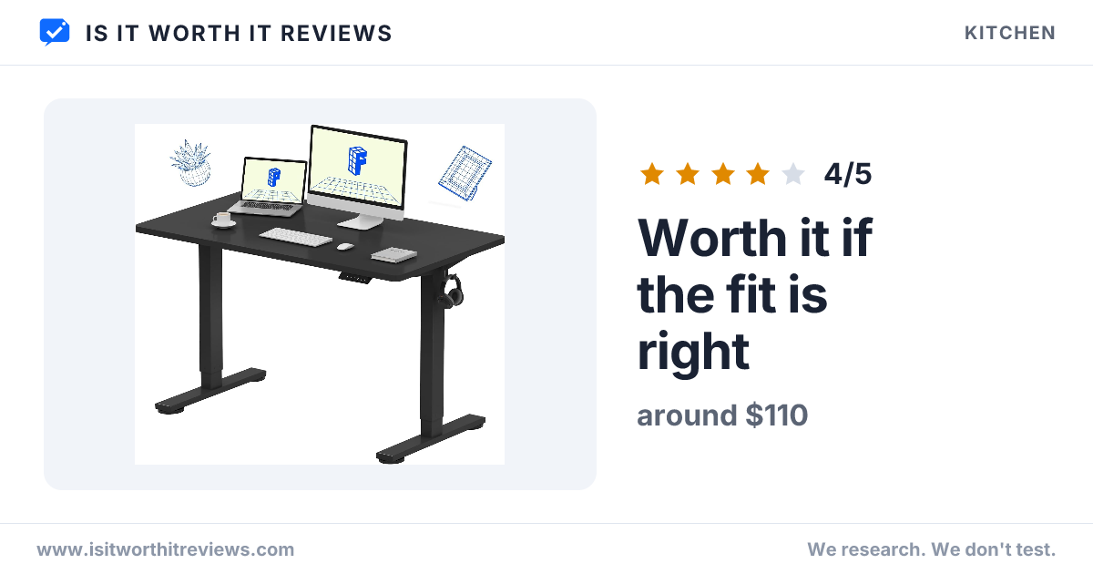 FLEXISPOT EN1 Standing Desk Review: 48x24 Fit