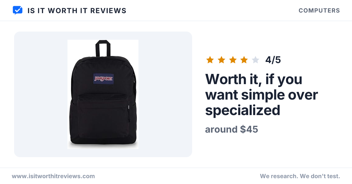 are jansport backpacks worth it SuperBreak One - Durable, Lightweight Bookbag with 1 Main Compartment, Front Utility Pocket with Built-in Organizer - Premium Backpack, Black or school JanSport Backpack Review: Is It